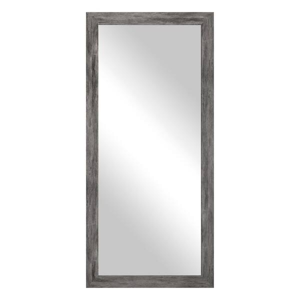 Rayne Mirrors Modern Rustic (46 in. W x 33 in. H) Grey MDF Wide Rectangle Mirror