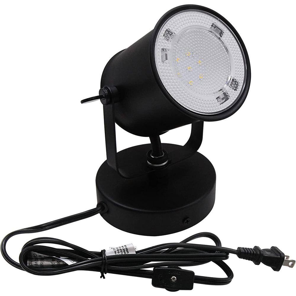 Lecoht Black LED 360Degree Rotating Desk or Wall Mount Desk Lamp