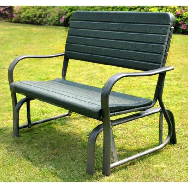 2-Person Steel Outdoor Patio Swing Porch Rocker Glider Bench