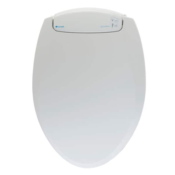 Brondell L60 LumaWarm Heated Nightlight Elongated Toilet Seat Biscuit