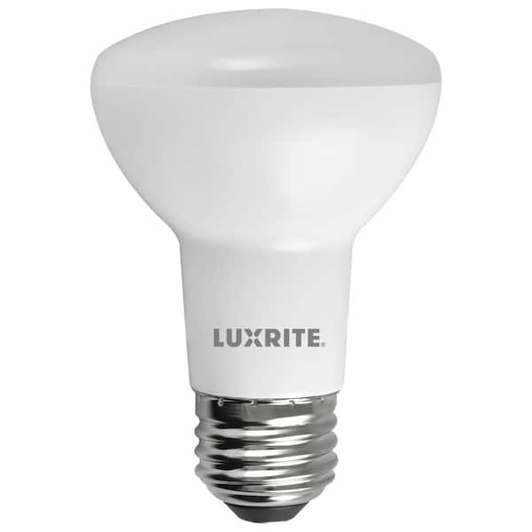 LUXRITE 45-Watt Equivalent, BR20 LED Light Bulb, 3500K Natural White, 460 Lumens, 6.5-Watt, Dimmable, Damp Rated, UL Listed, E26