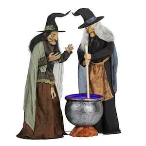 5.5 ft Animated Cauldron Witches Halloween Animatronic