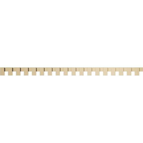Ekena Millwork 1 in. D x 5 in. W x 90 in. L Primed Polyurethane Panel Moulding