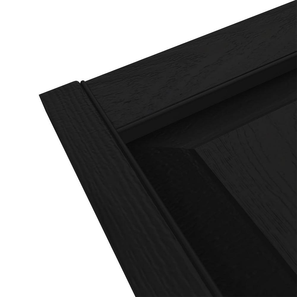 Black Vinyl Raised Panel Shutters, 12"W x 44"H