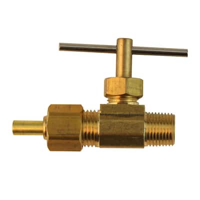 1/4 in. OD Compression x 1/8 in. MIP Brass Valve Fitting
