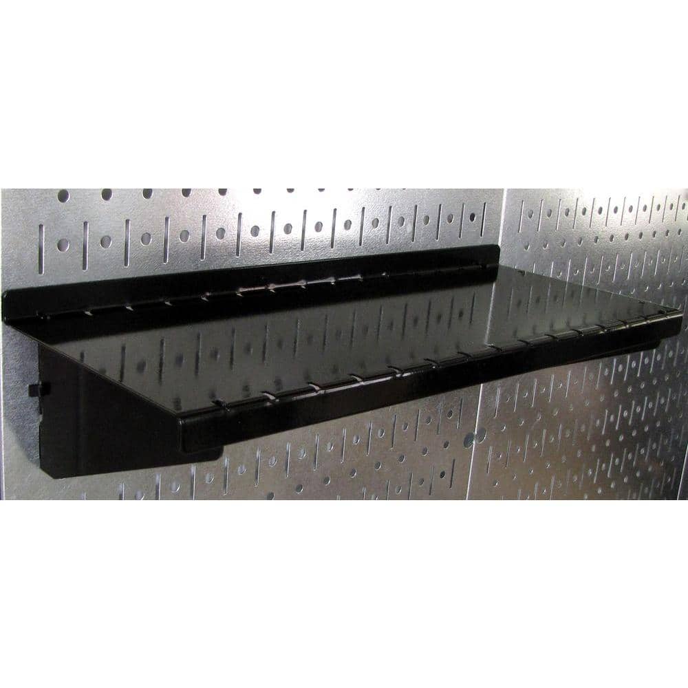 Galvanized Steel Pegboard Tool Storage Kit with Black Accessories