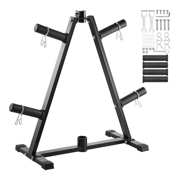 Weight Plate Rack, A Frame Weight Plate Tree for 2in. Weight Plates, Standard Weight Plate Tree, 300 lbs. Load Capacity