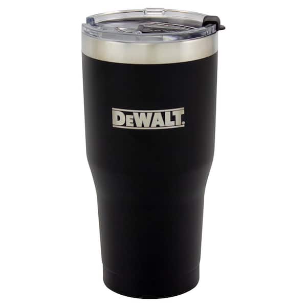 30 oz Black Powder Coated Industrial Drinkware, Stainless Steel
