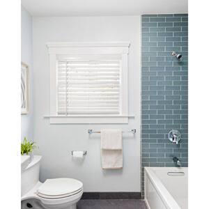 Basic Collection Pre-Cut White Cordless Room Darkening Fauxwood Blind with 2 in. Slats 36 in. W x 48 in. L