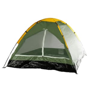 2-Person Green Dome Tent with Carry Bag