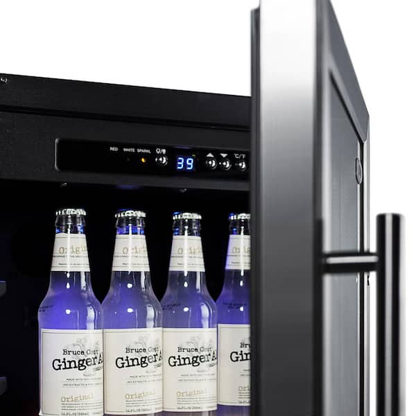18 in. 2.7 cu. ft. Mini Refrigerator with Glass Door in Black
