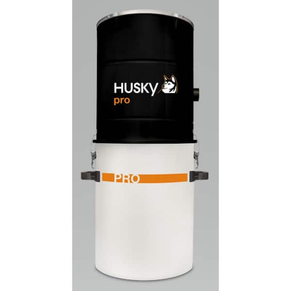 Husky PRO 1100 Airwatts, Bagless & Bagged, 240V Corded, Dual Motor, Washable Filter, Multisurface, black&white, Central Vacuum