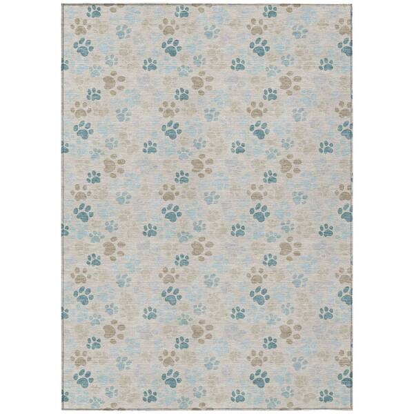 Chantille Machine Washable Indoor/Outdoor Abstract ACN3061 Linen 3 ft. x 5 ft. Area Rug