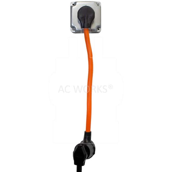 1.5 ft. 10-50P 50 Amp 3-Prong Plug to 10-30R 3-Prong Dryer Outlet