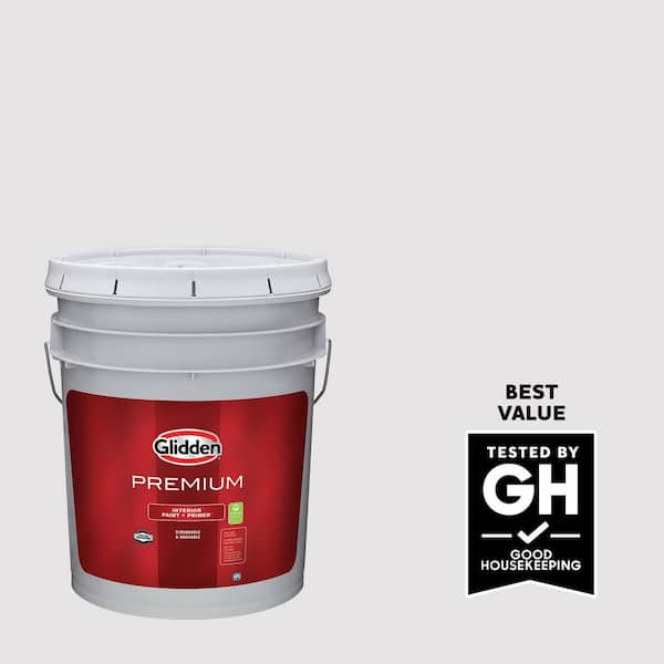 Glidden Premium 5 gal. PPG1014-2 Gray Whisper Eggshell Interior Latex Paint