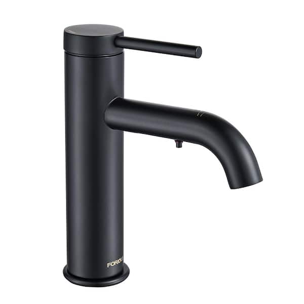 FORIOUS Bathroom Faucet for Automatic Soap Dispenser with Single Handle Faucet Matte Black in Bathroom