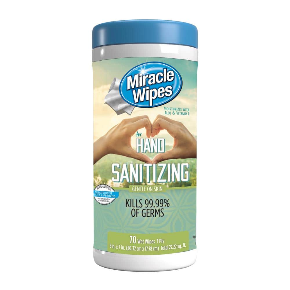 Miracle Wipes MiracleWipes for Hand Sanitizing All Purpose Cleaner  (70-Count) 3997 - The Home Depot