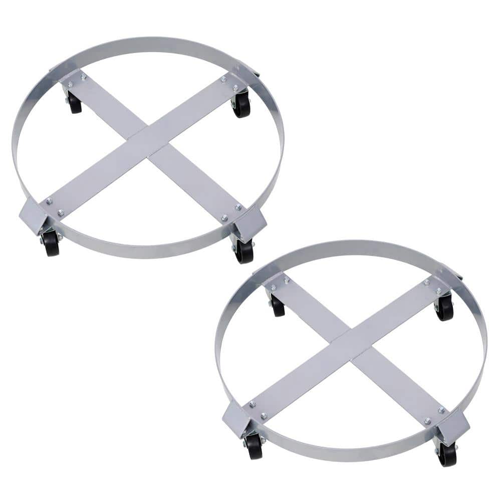 Heavy Duty Steel Drum Cart Barrel Dolly with 4-Swivel Caster Wheels for Wor