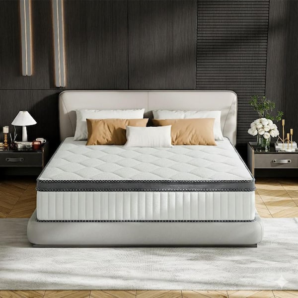 Babo Care Twin Medium Hybrid Bamboo Charcoal Gel Memory Foam 8 in. Innerspring Tight Top Bed-in-a-Box Mattress