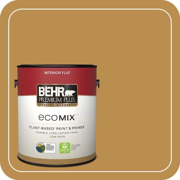 1 gal. #320D-6 Lion Mane Flat EcoMix Plant-Based Interior Paint & Primer