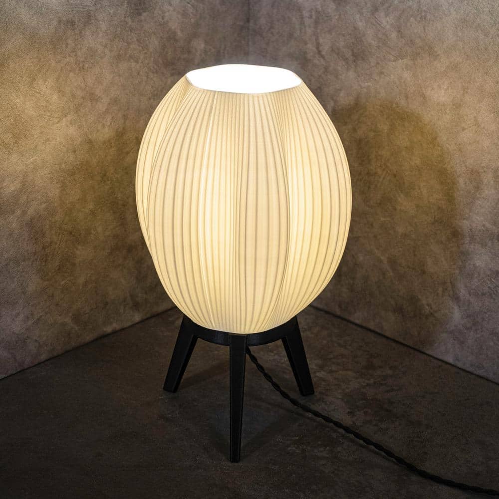 Visual Comfort Minimalist Medium Table Lamp in Black Marble