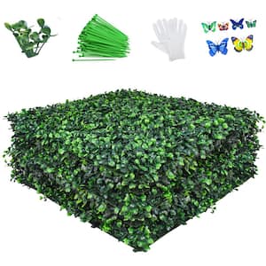 12- Pieces Artificial Grass Wall Panels 20 in. x 20 in. Boxwood Panels Topiary Boxwood Hedge Wall Backdrop Grass Wall