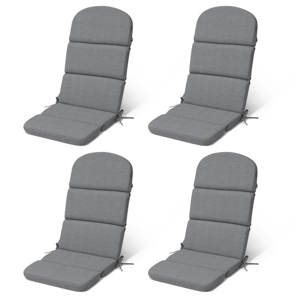 4 Pieces Outdoor Adirondack Chair Cushion with Straps 50 in. x 20 in. x 2.36 in. Replacement Patio Cushion in Light Gray price history on PriceWatchPro