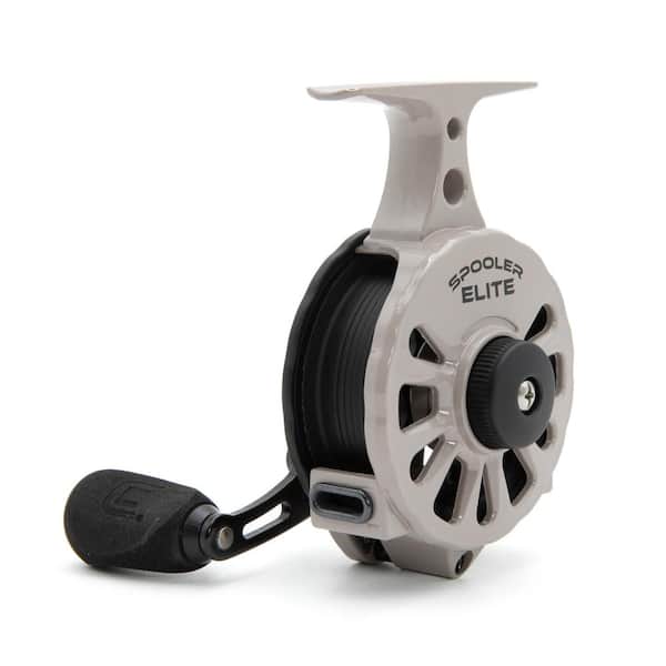 clam ice fishing reel Clam Spooler Elite Stealth Gray Reel 19166