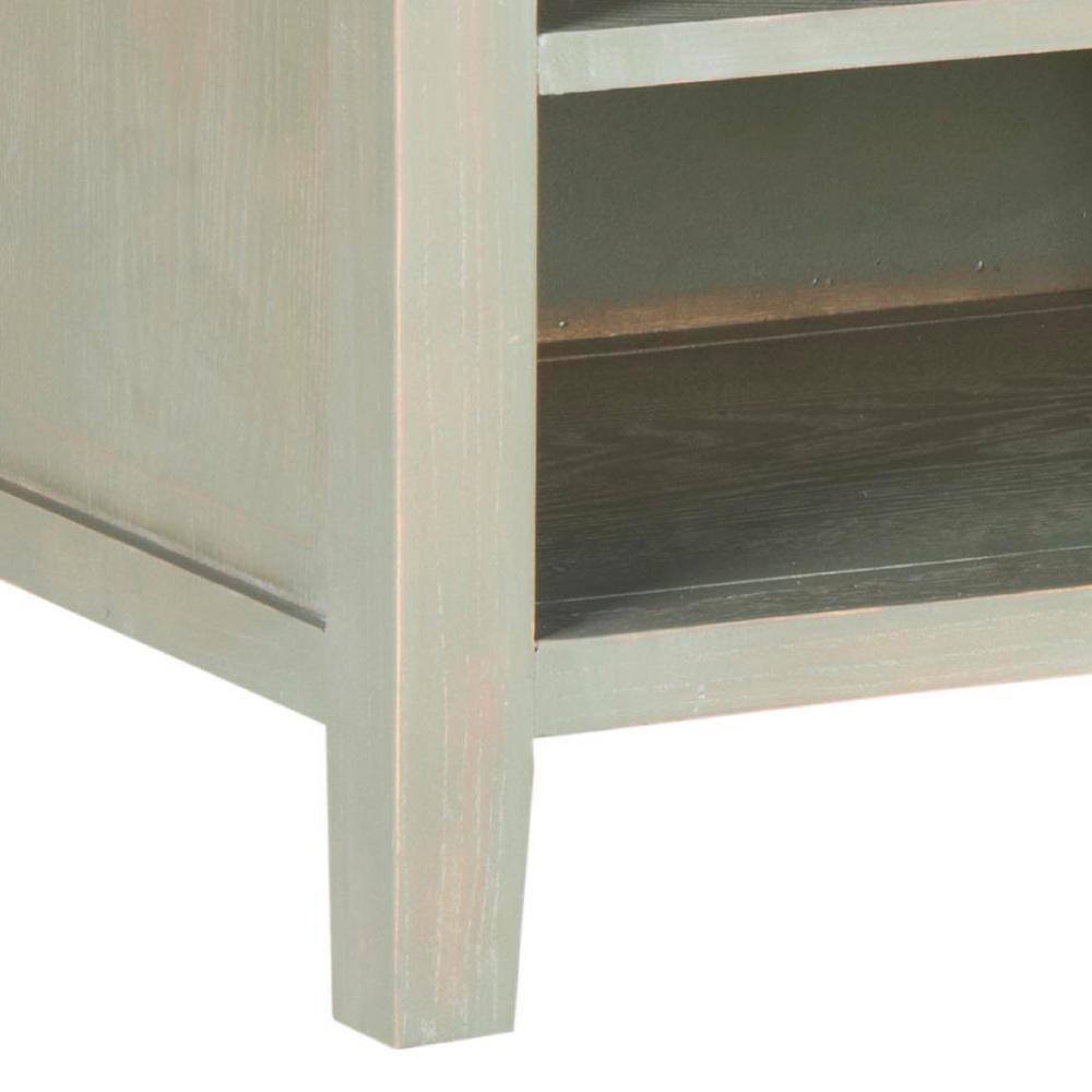Gray Transitional Kids' Bookshelf with Storage Cubes