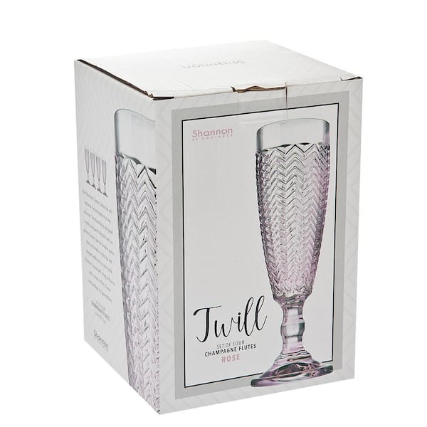 Champagne Flute Glasses Set of 2 8-7/8 Crystal Cear 4 OZ