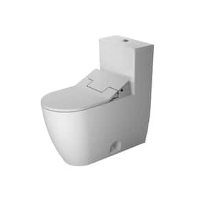 1-Piece 1.28 GPF Single Flush Elongated Toilet in White (Seat Included)