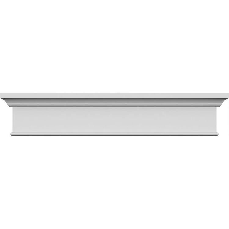 Ekena Millwork 1/2 in. x 148 in. x 6-1/8 in. Polyurethane Panel Crosshead Moulding
