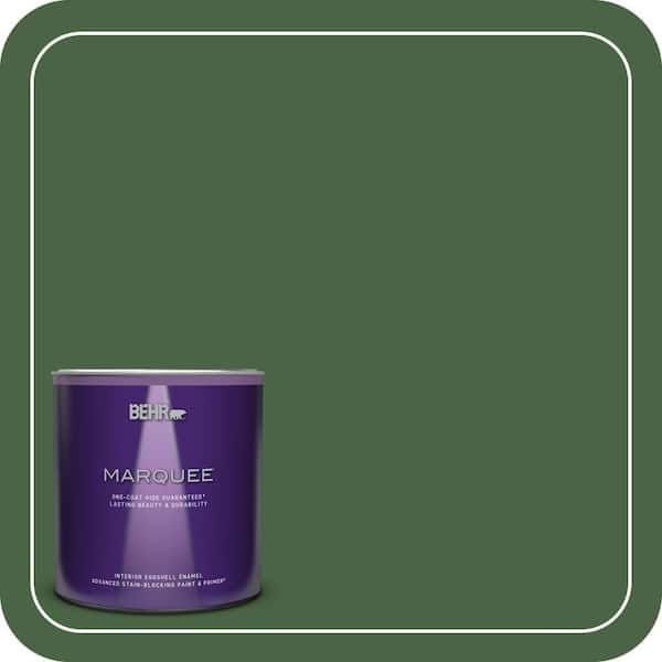 BEHR MARQUEE 1 qt. #S400-7 Deep Viridian Eggshell Enamel Interior Paint & Primer