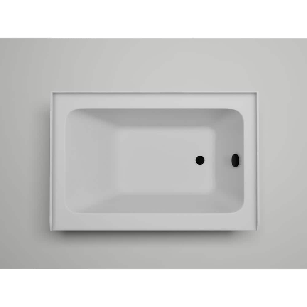 White Acrylic Alcove Skirt Bathtub with Right Drain