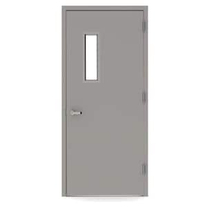 36 in. x 80 in. Vision Lite 520 Left-Hand Steel Prehung Commercial Door with Welded Frame