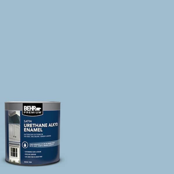 BEHR PREMIUM 1 qt. #S500-3 Partly Cloudy Satin Enamel Urethane Alkyd Interior/Exterior Paint