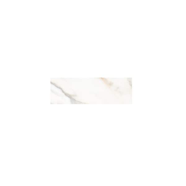 Jeffrey Court Take Home Tile Sample - Calacatta Gold/White 4 in. x 6 in. Matte Subway Ceramic Wall Tile Sample