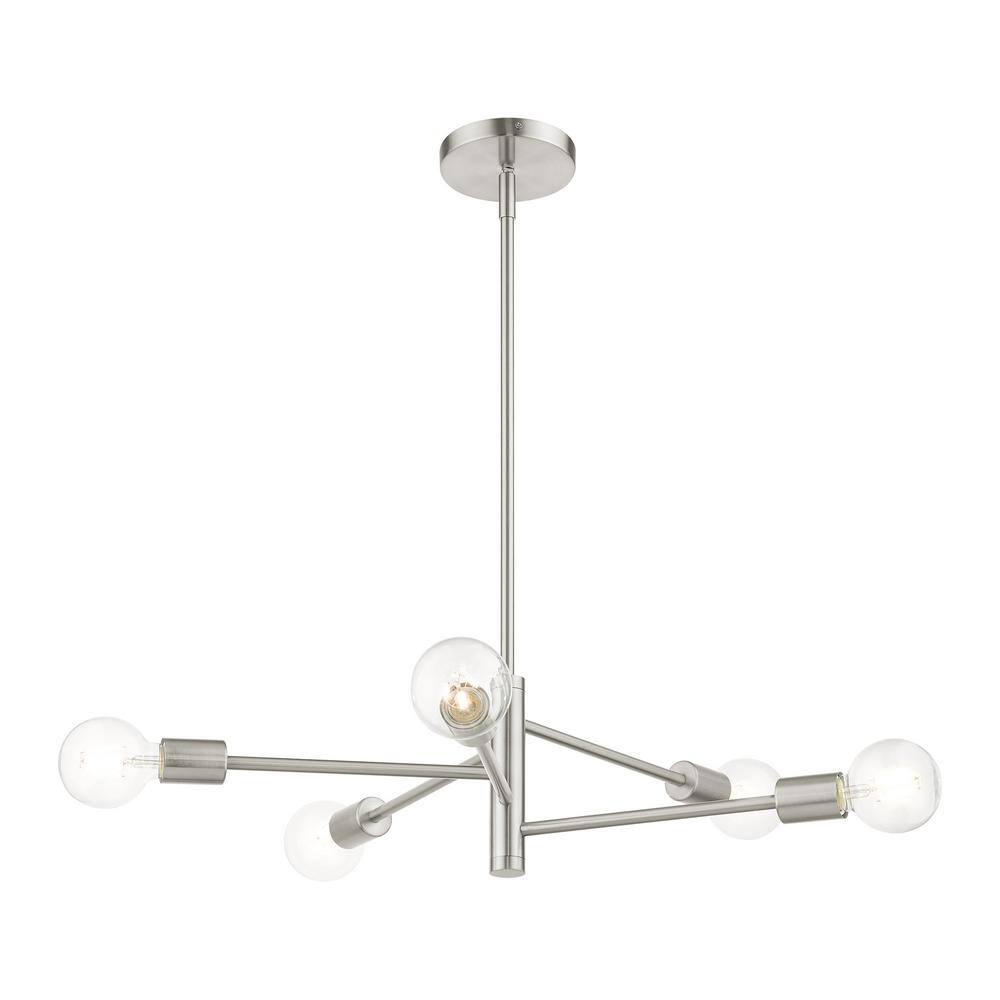 Bannister 5-Light Brushed Nickel Sputnik Chandelier