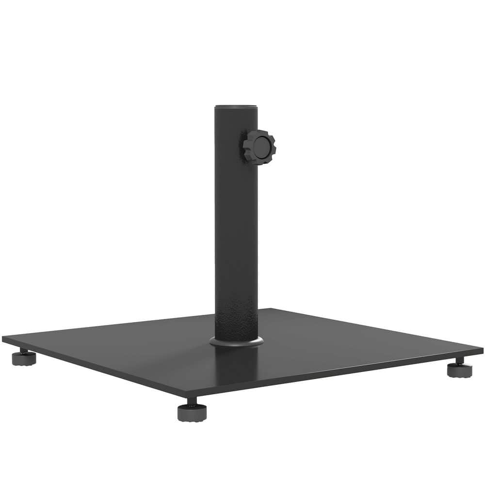 29 lb. Square Patio Umbrella Base, Metal Umbrella Stand Adjustable Foot Pad