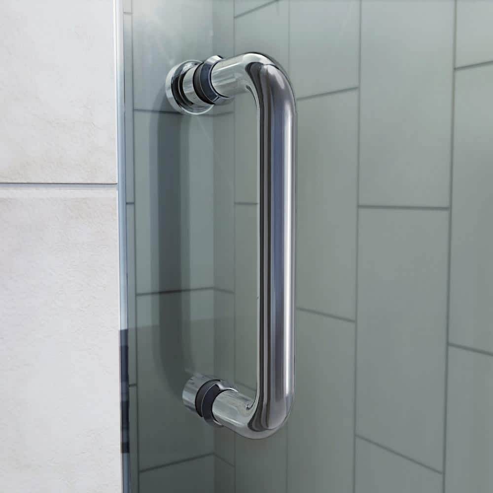 Flex Chrome Semi-Frameless Pivot Shower Door 38-42" W x 72" H