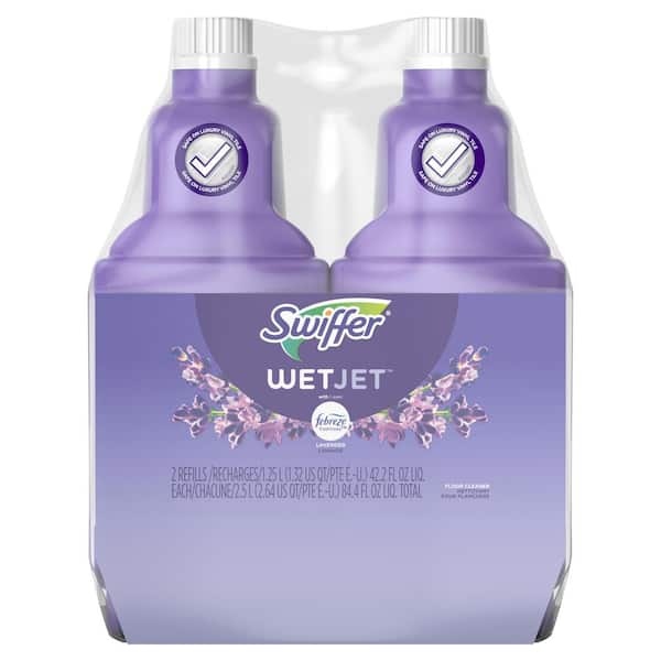 Swiffer WetJet 42.2 oz. Multi-Purpose and Hardwood Floor Cleaner Lavender Vanilla and Comfort Scent Liquid Refill (2-Count)