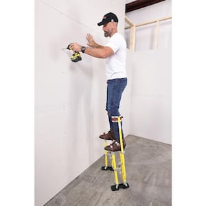 24 in. to 40 in. Magnesium Adjustable Drywall Stilts With Soft Straps