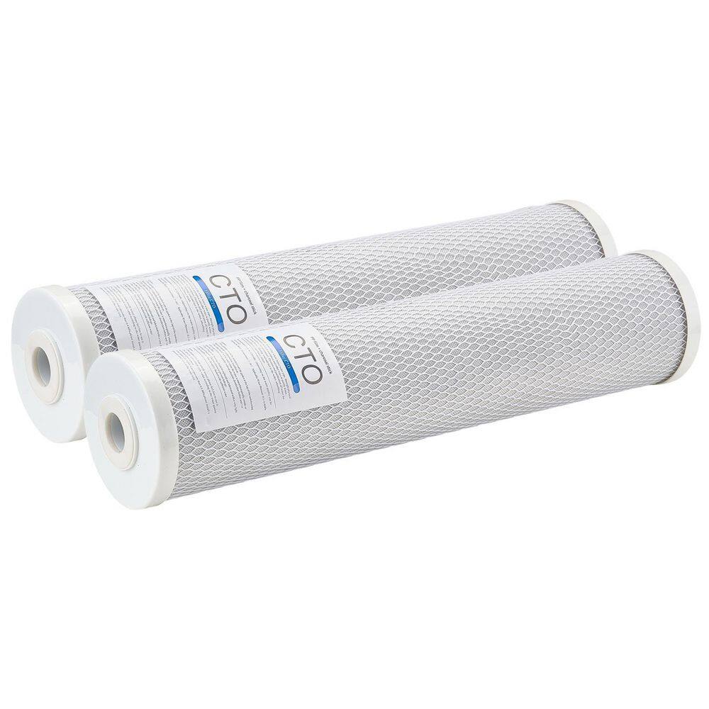 Whole House Water Filter Replacement Cartridge, 4.5 in. x 20 in. CTO Carbon Block, Reduces Chlorine, Taste, Odor, 2-Pack price history on PriceWatchPro
