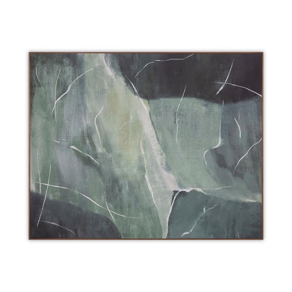 Ashwin Verdant Palette 1-Piece, Framed Canvas Art Print 48 in. x 60 in.