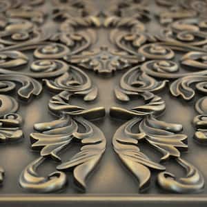 Cypress Bronze Matte Finish 16 in. x 24 in. Hand Made Metal Backsplash Decorative Mural Plaque Tile (1-Piece/Case)