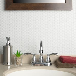 Hudson Penny Round Matte White 12 in. x 12-5/8 in. Porcelain Mosaic Tile (10.7 sq. ft./Case)