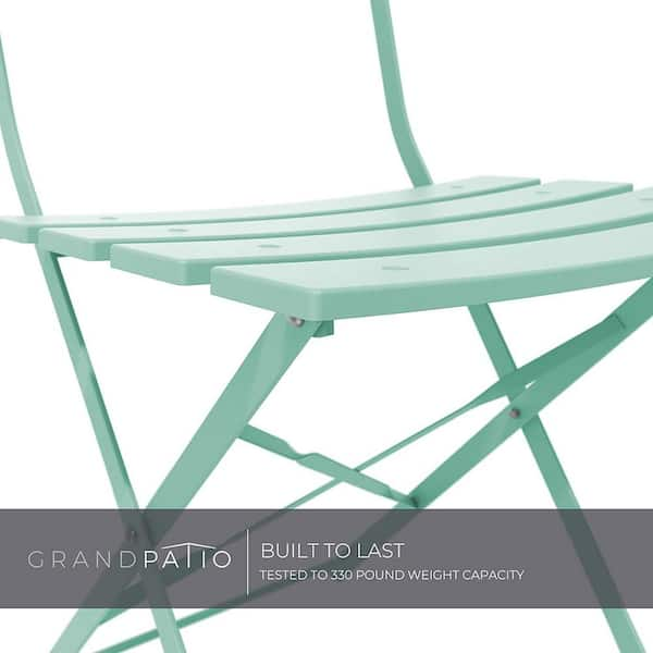 mint green patio chairs