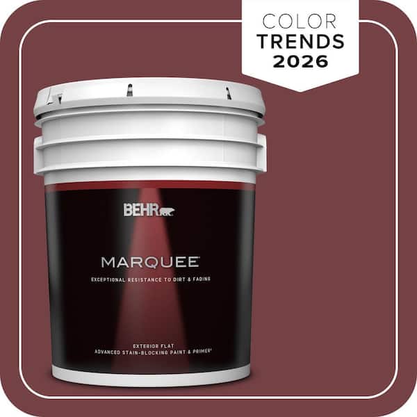 BEHR MARQUEE 5 gal. #MQ1-15 Rumors Flat Exterior Paint & Primer