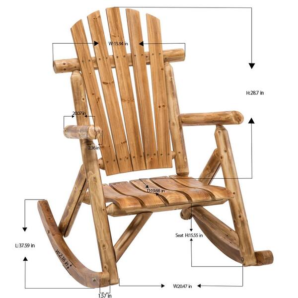 log rocking chair home depot