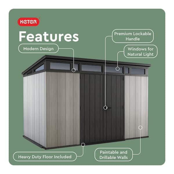 Keter Artisan Evo 11 ft. W x 7 ft. D Modern Resin Plastic Outdoor